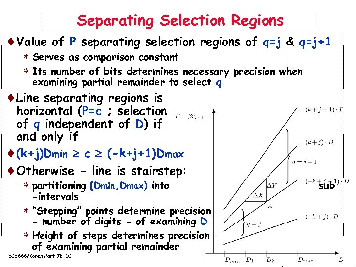Separating Selection Regions ¨Value of P separating selection regions of q=j & q=j+1 *