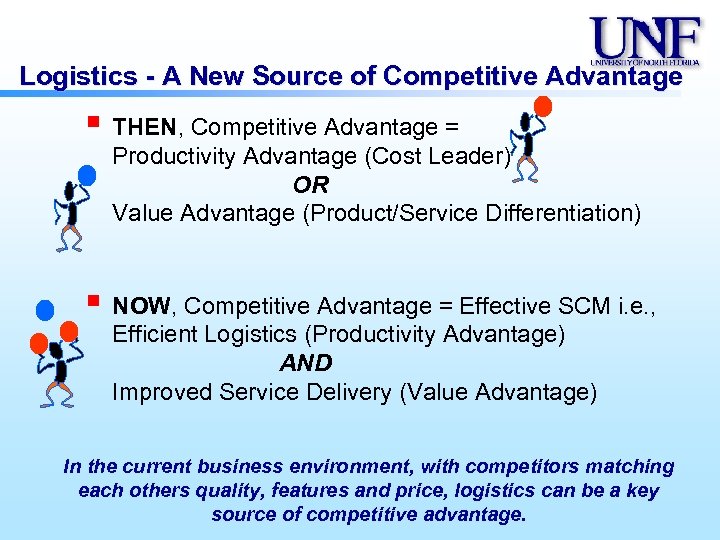 Logistics - A New Source of Competitive Advantage § THEN, Competitive Advantage = Productivity