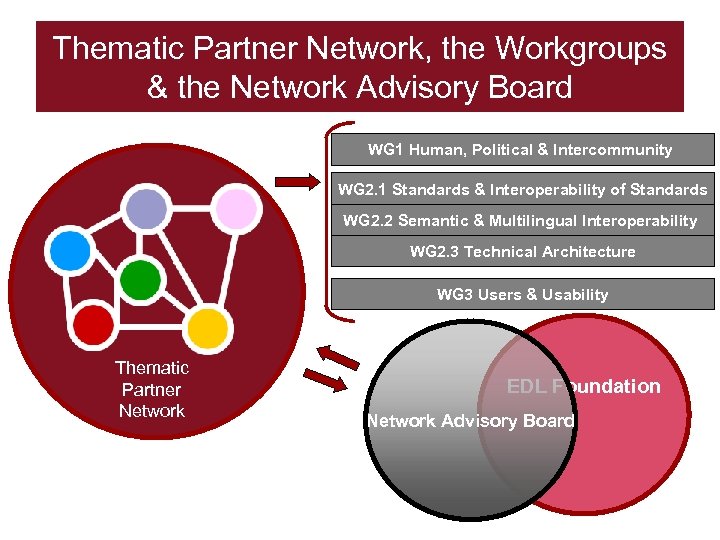 Thematic Partner Network, the Workgroups & the Network Advisory Board WG 1 Human, Political