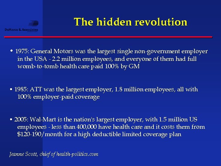 The hidden revolution • 1975: General Motors was the largest single non-government employer in