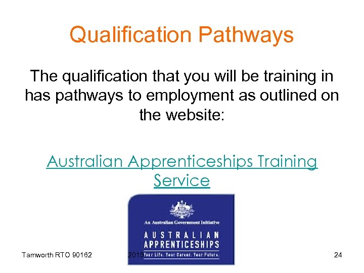 Qualification Pathways The qualification that you will be training in has pathways to employment