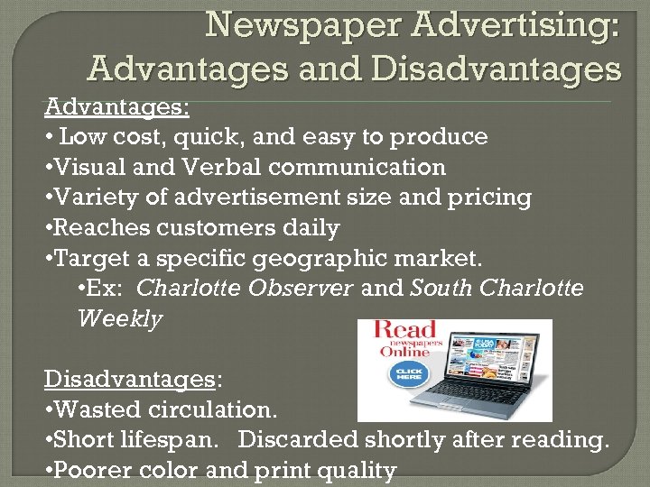 Disadvantages of advertising jobs in newspapers