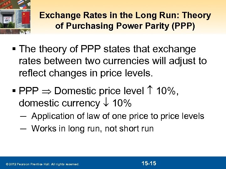 Exchange Rates in the Long Run: Theory of Purchasing Power Parity (PPP) § The
