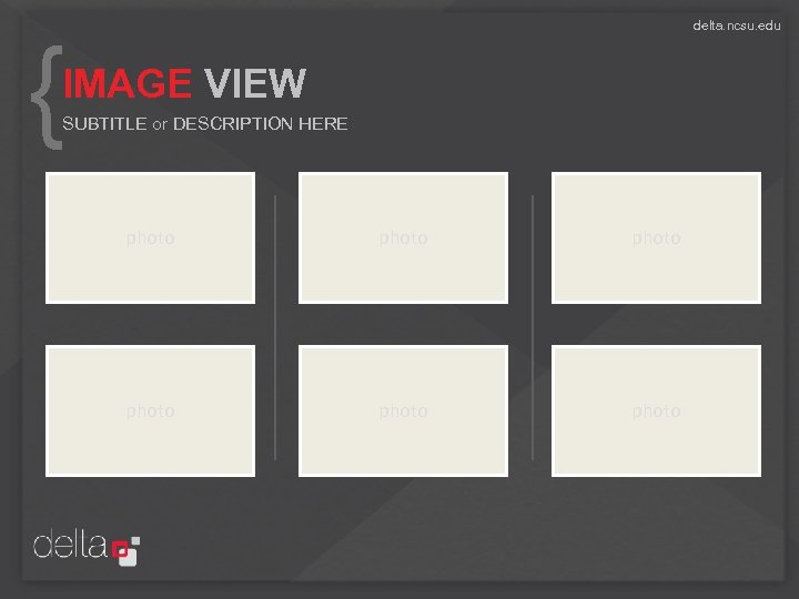 delta. ncsu. edu { IMAGE VIEW SUBTITLE or DESCRIPTION HERE photo photo 