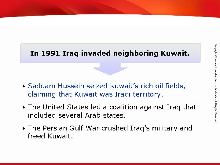 TEKS 8 C: Calculate percent composition and empirical and molecular formulas. In 1991 Iraq