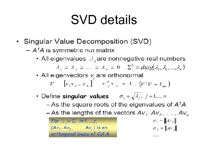 SVD details 
