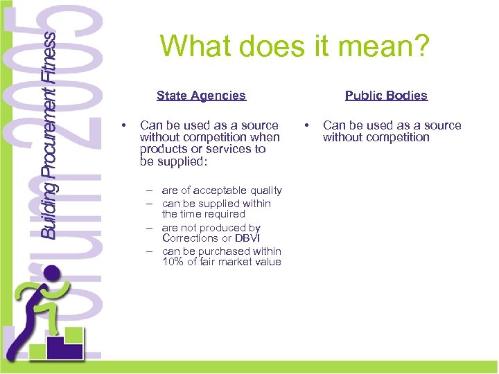 What does it mean? State Agencies • Can be used as a source without