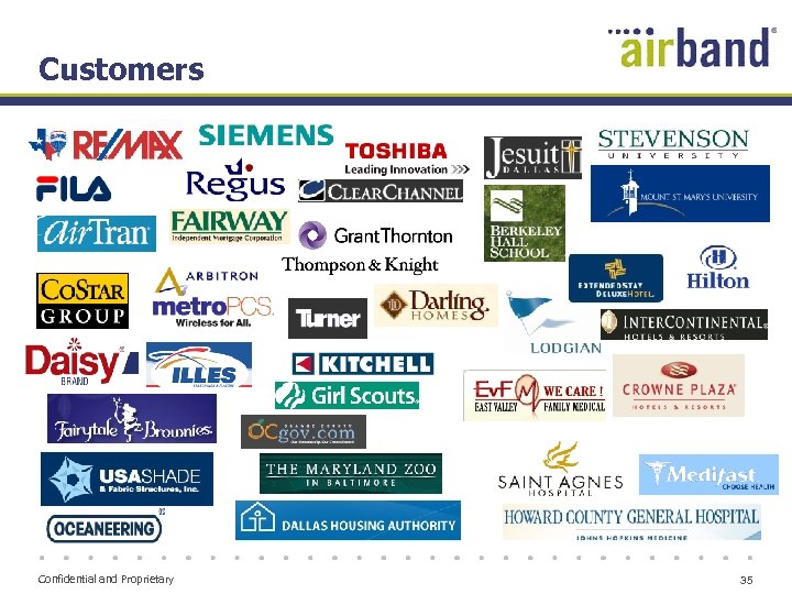 Customers Confidential and Proprietary 35 