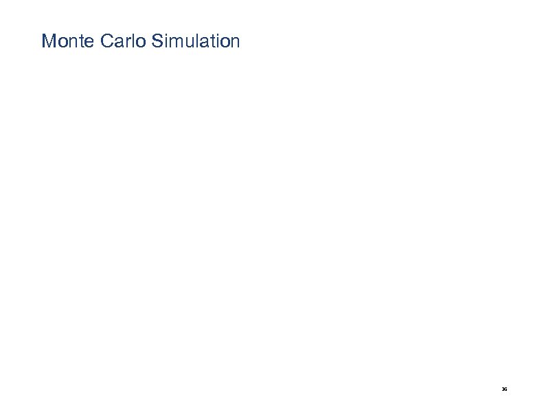 Monte Carlo Simulation 36 