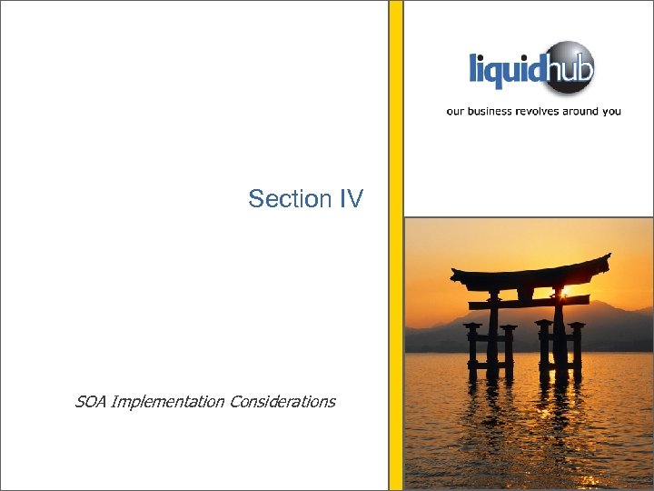 Section IV SOA Implementation Considerations 