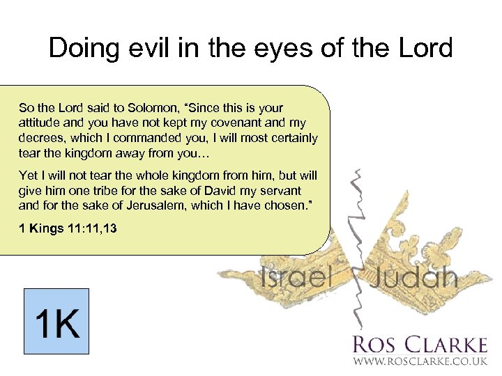 Doing evil in the eyes of the Lord So the Lord said to Solomon,