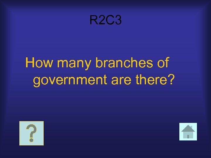 R 2 C 3 How many branches of government are there? 