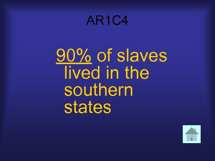 AR 1 C 4 90% of slaves lived in the southern states 