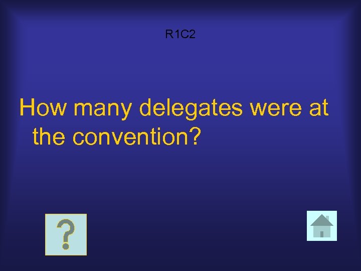 R 1 C 2 How many delegates were at the convention? 