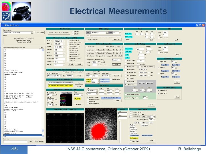 Electrical Measurements -16 - NSS-MIC conference, Orlando (October 2009) R. Ballabriga 