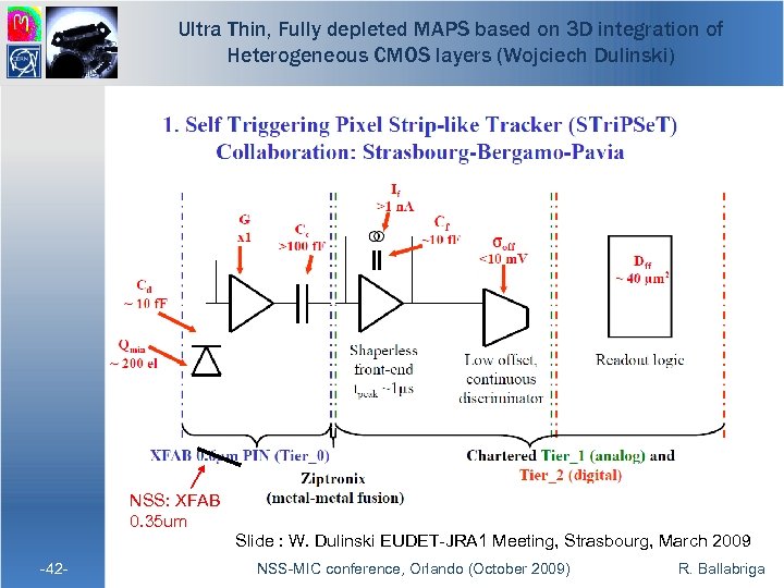 Ultra Thin, Fully depleted MAPS based on 3 D integration of Heterogeneous CMOS layers