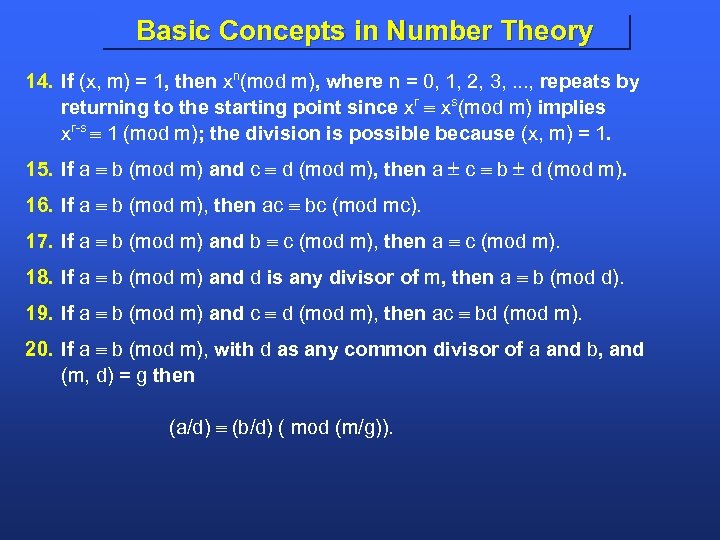 Basic Concepts In Number Theory Background For Random