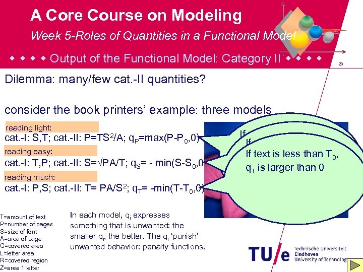 A Core Course on Modeling Week 5 -Roles of Quantities in a Functional Model