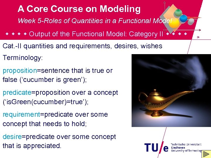 A Core Course on Modeling Week 5 -Roles of Quantities in a Functional Model