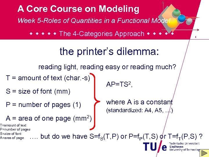 A Core Course on Modeling Week 5 -Roles of Quantities in a Functional Model