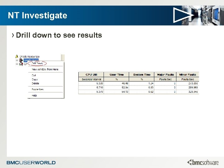 NT Investigate › Drill down to see results 