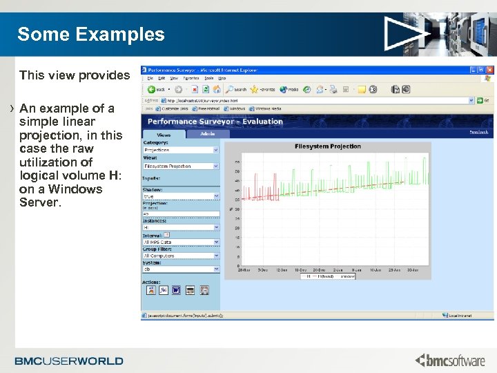 Some Examples This view provides › An example of a simple linear projection, in