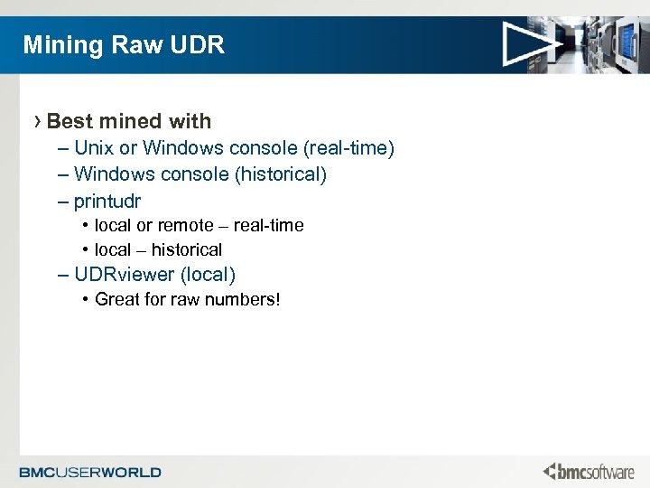 Mining Raw UDR › Best mined with – Unix or Windows console (real-time) –