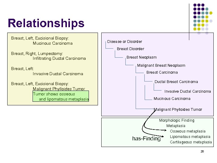 Relationships Breast, Left, Excisional Biopsy: Mucinous Carcinoma Breast, Right, Lumpectomy: Infiltrating Ductal Carcinoma Breast,