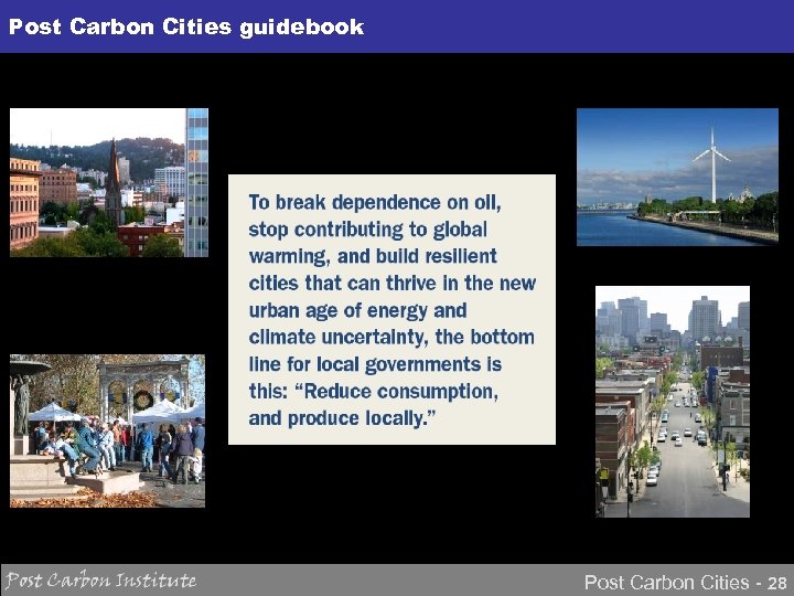 Post Carbon Cities guidebook ENERGY Post Carbon Cities - 28 