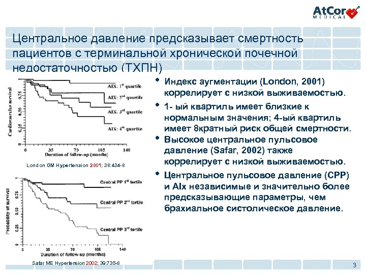 Центральное давление предсказывает смертность пациентов с терминальной хронической почечной недостаточностью (ТХПН) • • •