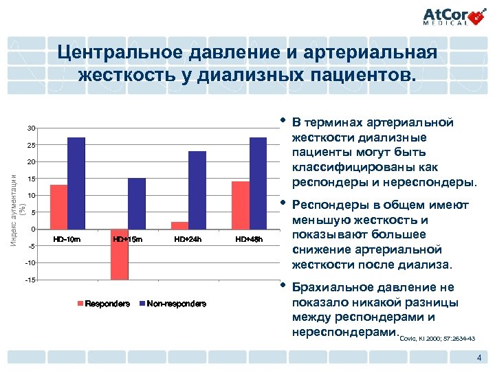 Центральное давление и артериальная жесткость у диализных пациентов. • В терминах артериальной жесткости диализные