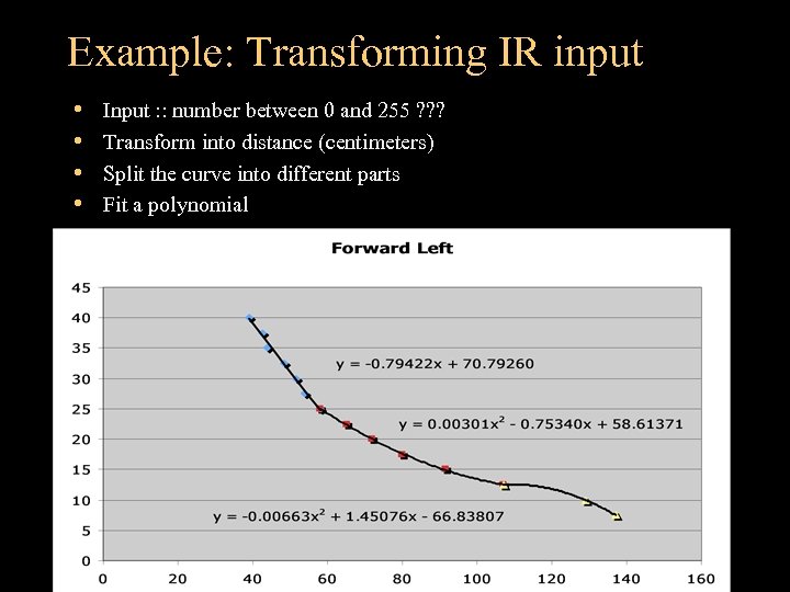 Example: Transforming IR input • • Input : : number between 0 and 255