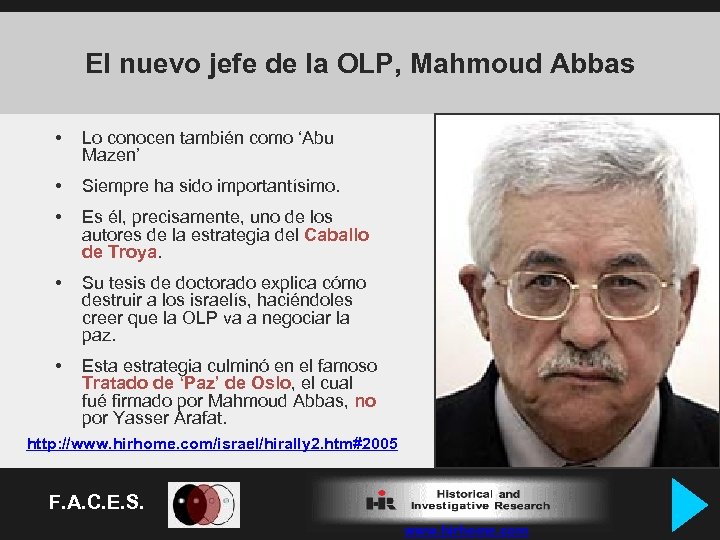 El nuevo jefe de la OLP, Mahmoud Abbas • Lo conocen también como ‘Abu