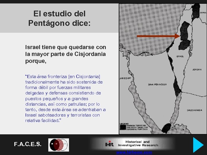 El estudio del Pentágono dice: Israel tiene quedarse con la mayor parte de Cisjordania
