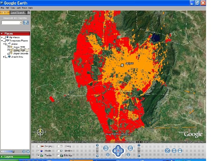 Google Earth view of Jaipur 