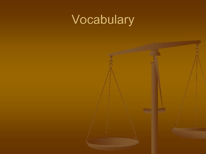 Vocabulary 