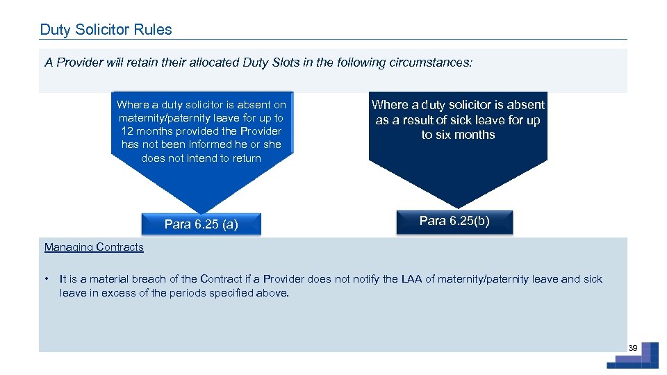 Duty Solicitor Rules A Provider will retain their allocated Duty Slots in the following