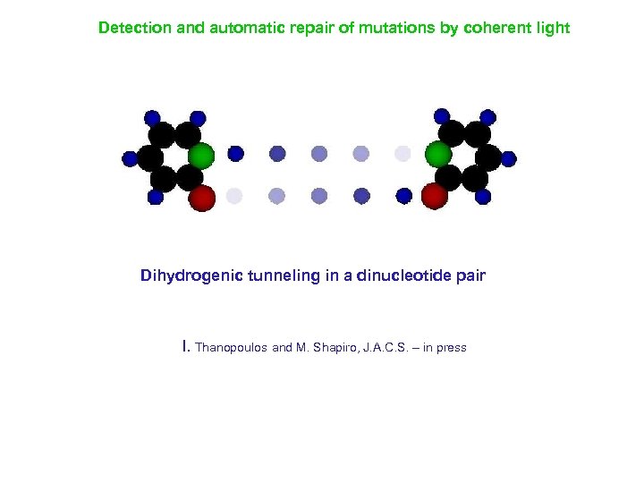 Detection and automatic repair of mutations by coherent light Dihydrogenic tunneling in a dinucleotide