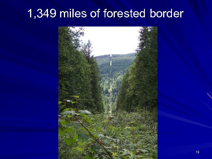 1, 349 miles of forested border 19 