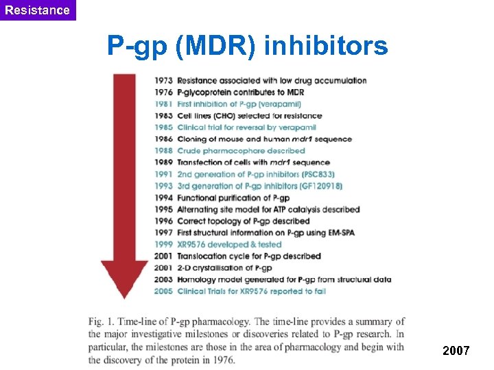 Resistance P-gp (MDR) inhibitors 2007 