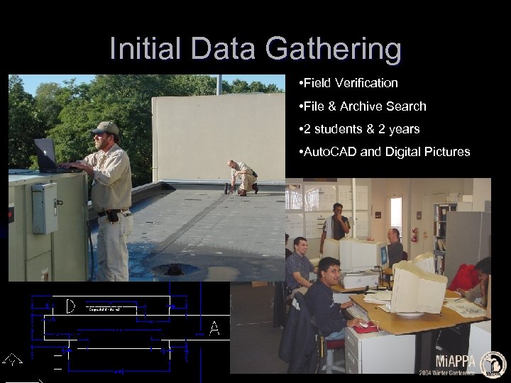 Initial Data Gathering • Field Verification • File & Archive Search • 2 students