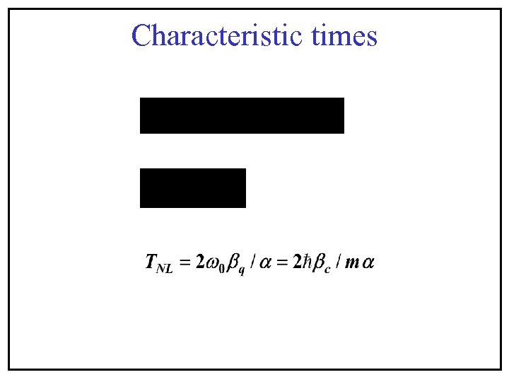 Characteristic times 