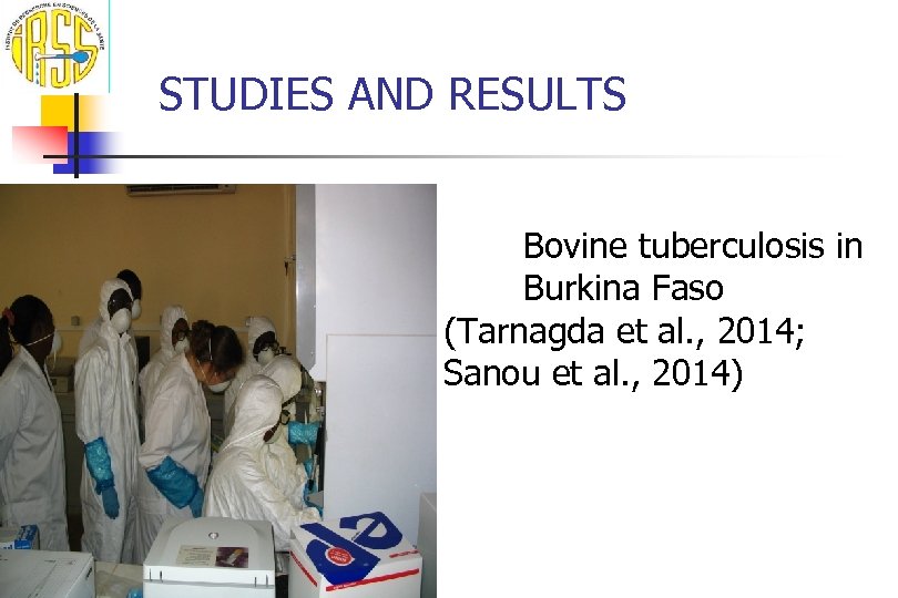 STUDIES AND RESULTS Bovine tuberculosis in Burkina Faso (Tarnagda et al. , 2014; Sanou