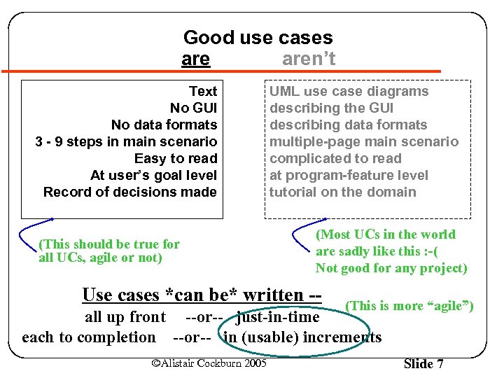 Good use cases aren’t Text No GUI No data formats 3 - 9 steps