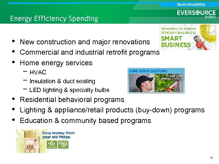 Analyst Call Sustainability Investor Call Energy Efficiency Spending • • • New construction and