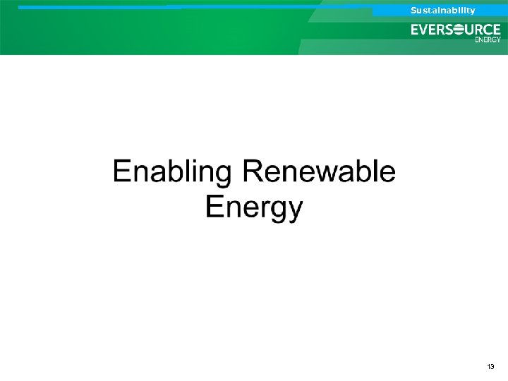 Analyst Call Sustainability Investor Call 13 