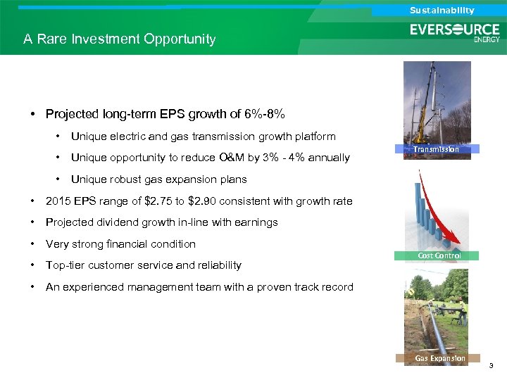 Analyst Call Sustainability Investor Call A Rare Investment Opportunity • Projected long-term EPS growth