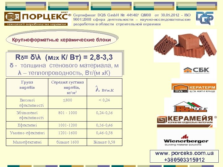 Сертификат DQS Gmb. H № 441467 QM 08 от 30. 05. 2012 - ISO