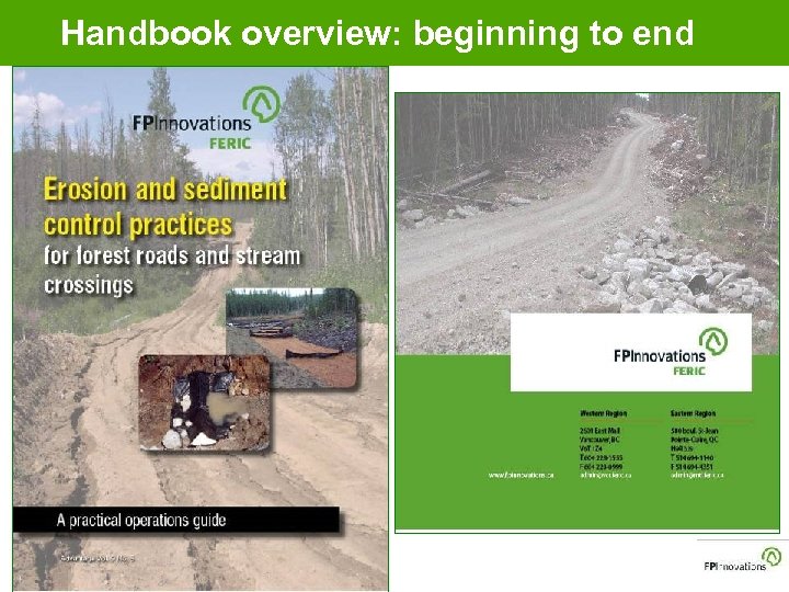 Handbook overview: beginning to end 