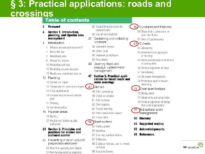 § 3: Practical applications: roads and crossings 